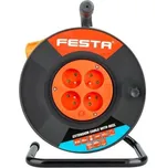 Kabel prodlužovací na bubnu FESTA 25m 4zásuvka 3x1.5mm IP20 MAX 3680W