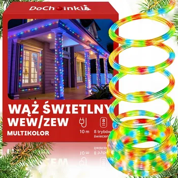 Vánoční dekorace SVĚTELNÝ HAD LED 10M 240 SVĚTEL MULTIKOLOR IP44 VÁNOČNÍ OSVĚTLENÍ NA STROMEČEK VENKOVNÍ