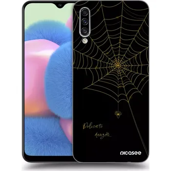 Pouzdro na mobilní telefon Picasee silikonový průhledný obal pro Samsung Galaxy A30s A307F - Delicate danger