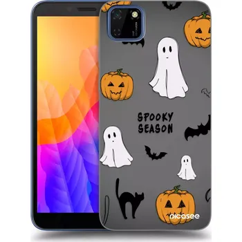 Pouzdro na mobilní telefon Picasee silikonový černý obal pro Huawei Y5P - Spooky season 2