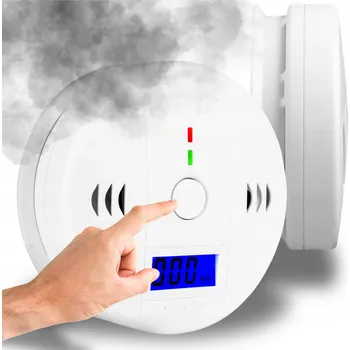 IP kamera Certifikovaný LCD Czujnik czadu Asato v bílé barvě