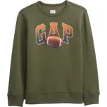 Chlapecká mikina GAP V-FA LOGO CREW XL Khaki, Oranžová