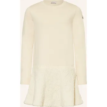 Dámské šaty Moncler Enfant Dívčí Šaty Ze Směsi Materiálů, krémová, 164