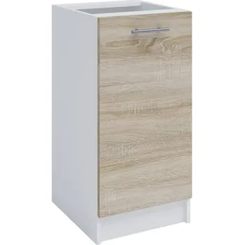 Obývací stěna Dolní skříňka, dub sonoma/bílá, pravá, FABIANA S - 40