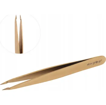 Kosmetická pinzeta Pinzeta na obočí bodová zlatá Aba Group (1438)