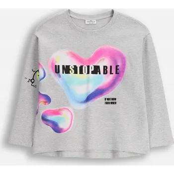 Dívčí tričko Dívčí tričko šedé s dlouhým rukávem velikost 158 Coccodrillo ZC5