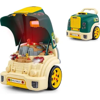 Dětské zboží Realistický model přední části auta s otevírací kapotou Milly Mally N-GINE green