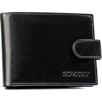 Rovicky pánská peněženka z pravé kůže černá - muž