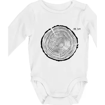 Letokruhy - 90 - Body kojenecké s dlouhým rukávem - Dlouhý r. do 3 měs ( Bílá )