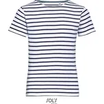 SOL's Collection Tričko Miles Kids, pruhované, krátký rukáv, dětské COT25140090887-white/navy 10 roků Bílá/navy