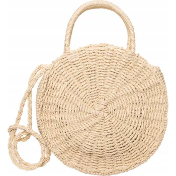 Kabelka TAŠKA PŘES RAMENO DO RUKY PLETENÁ BOHO KOŠÍK PLÁŽOVÁ NA PLÁŽ