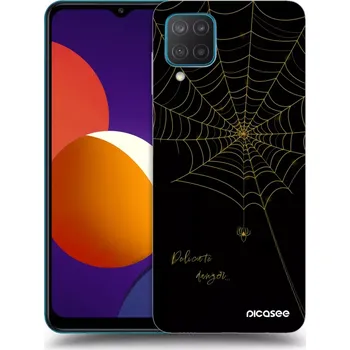 Pouzdro na mobilní telefon Picasee silikonový černý obal pro Samsung Galaxy M12 M127F - Delicate danger