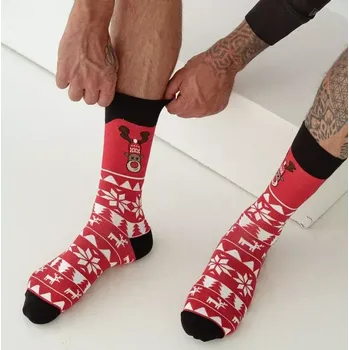 Pánské ponožky Pánské ponožky Norský Sob M - 42-46 / červená