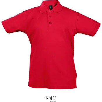 Dětská móda SOL's Collection Polokošile Summer Kids II, piqué, krátký rukáv, dětská COT25134500488-red Červená 12 roků