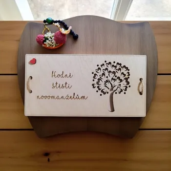 Dekorace z Řečice Dřevěná dárková karta na bankovku ke svatbě ♥️