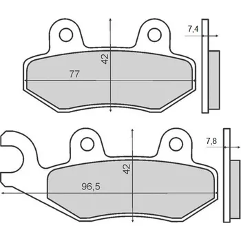 Brzdová destička BRENTA brzdové destičky KH135 / KH214 (organické) (BRENTA brzdové destičky KH135 / KH214 (organické))