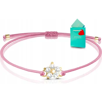 Náramek Náramek pro dívku stříbrný stříbro pozlacený 925, nastavitelný