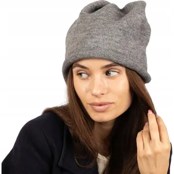 Čepice Alessio zimní čepice beanie šedá, univerzální velikost