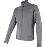 SENSOR MERINO UPPER pánská mikina celozip šedá