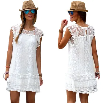 Dámské šaty Ležérní boho šaty SNM nad kolena, univerzální velikost