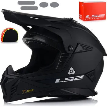 Helma na motorku MOTOCYKLOVÁ PŘILBA CROSS ENDURO QUAD LS2 MX708 FAST II SOLID MATNÁ ČERNÁ XXL
