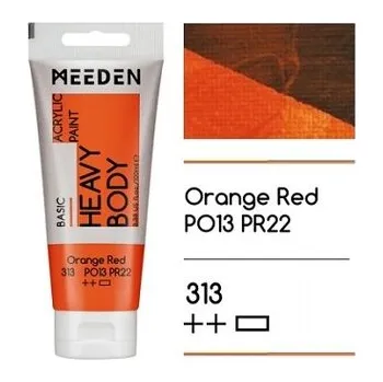 Speciální výtvarná barva Akrylová barva Meeden 100ml – 313 Orange Red