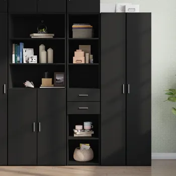 Organizace kuchyně vidaXL Skříň highboard černá 40 x 42,5 x 185 cm kompozitní dřevo
