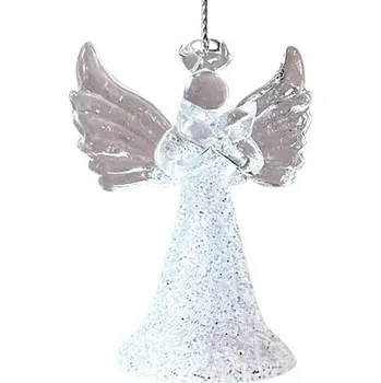 Vánoční dekorace Anděl skleněný na zavěšení 4,5 x 7 x 3 cm