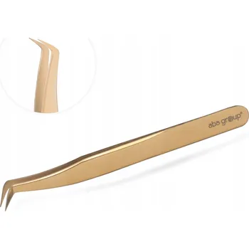 Kosmetická pinzeta Pinzeta na řasy Bodová Aba group Volume Russo 11 cm zlatá