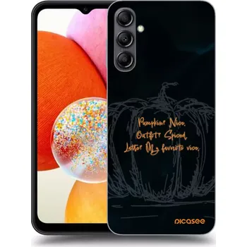 Pouzdro na mobilní telefon Picasee silikonový průhledný obal pro Samsung Galaxy A14 4G A145R - Pumpkin