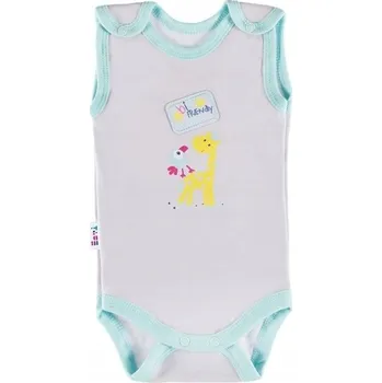 Body Eevi Body na Ramínka 74 Chlapecké Šedé Žirafka