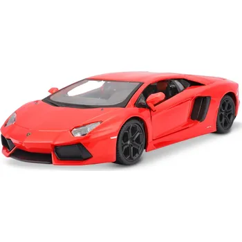 Hračka Maisto - Lamborghini Aventador Coupé, metal oranžové, 1:24
