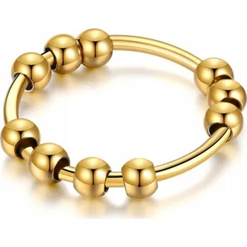 Prsten Zlatý Antistresový Prstýnek Anxiety Ring z Chirurgické Oceli proti Stresu