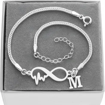 Náramek Stříbrný náramek ArtWings ryzost 925, znak nekonečna, nastavitelná délka 17 cm