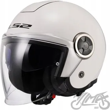 Helma na motorku LS2 OF620 Classy Solid White-06 XS - Otevřená helma na motorku, bílá, velikost XS