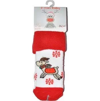Dámské punčochy Dojčenské froté ponožky X-mas Baby - 6-12 měsíců / D