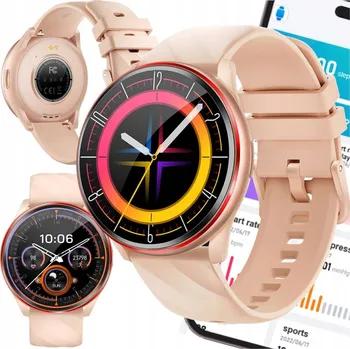 Hodinky Chytré Hodinky DIAWAY KT77 PRO PLUS ZLATÉ se zlatým silikonovým řemínkem