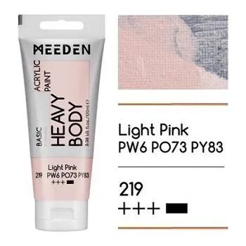 Výtvárné potřeby Akrylová barva Meeden 100ml – 219 Light Pink