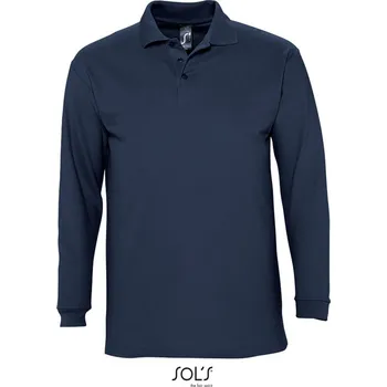 SOL's Collection Polokošile Winter II, piqué, dlouhý rukáv, pánská COT25135300303-navy L Navy