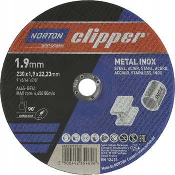 Řezný kotouč ŘEZNÝ KOTOUČ NA KOV CLIPPER 230*1,9*22,2 NORTON