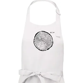Kuchyňská zástěra Letokruhy - 40 - Dámská zástěra na vaření - Univerzální velikost ( Bílá )