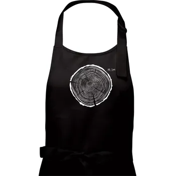 Kuchyňská zástěra Letokruhy - 95 - Dámská zástěra na vaření - Univerzální velikost ( Černá )