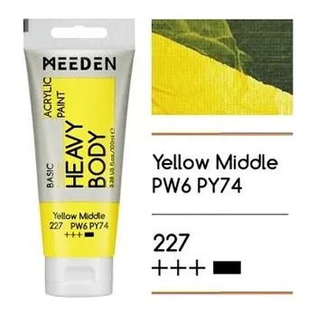 Speciální výtvarná barva Akrylová barva Meeden 100ml – 227 Yellow Medium