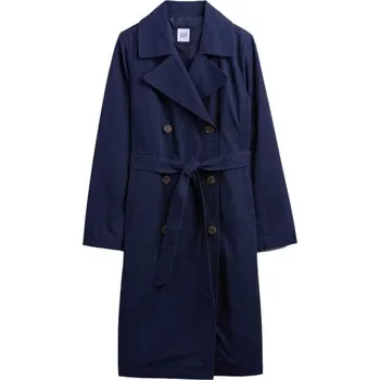 Dámský kabát Dámský trenčkot GAP V-NEW MODERN TRENCH M Tmavě modrá