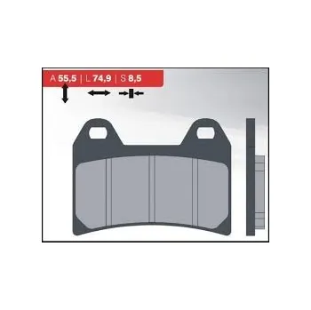 Brzdová destička BRENTA brzdové destičky KH244 sintrované barva zlatá (FT 4093) (BRENTA brzdové destičky KH244 sintrované barva zlatá (FT 4093))