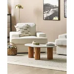 Sada 2 křesel bílá buklé čalounění silný polstrovaný sedák klasický styl obývací pokoj Beliani