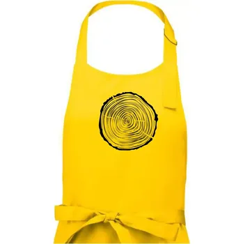 Kuchyňská zástěra Letokruhy 25 bez věku - Pánská zástěra na vaření - Univerzální velikost ( Žlutá )