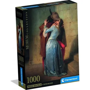 Puzzle Puzzle 1000 dílků Museum Hayes The Kiss 37064 Clementoni Compact