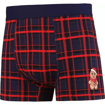 Pánské spodní prádlo Pánské vánoční boxerky 502 - XL / tmavě modrá