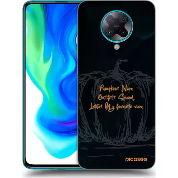 Pouzdro na mobilní telefon Picasee silikonový průhledný obal pro Xiaomi Poco F2 Pro - Pumpkin